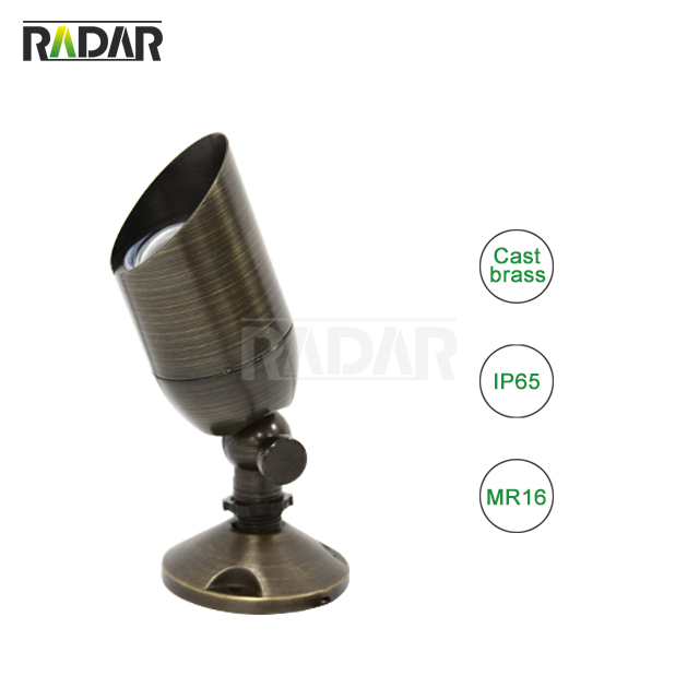 RAL-8101S-BBR حار بيع النحاس المصبوب الإضاءة في الهواء الطلق بقعة ضوء لمبة MR16