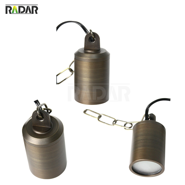 RHL-8401-BBR مصباح معلق من النحاس المصبوب ذو الجهد المنخفض مقاوم للماء MR16 ضوء أسفل لإضاءة المناظر الطبيعية