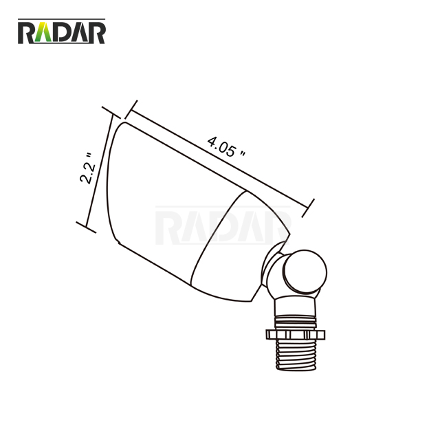 RAL-8101S-BBR حار بيع النحاس المصبوب الإضاءة في الهواء الطلق بقعة ضوء لمبة MR16